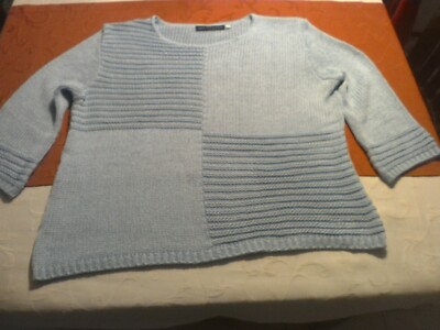 Quickstep Damen Bändchengarn-Pullover hellblau Gr. XL