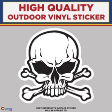 Skull With Crossbones, High Quality Vinyl Stickers