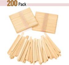 200 Pack Wax Sticks Popsicle Stick Craft Sticks 4.5 Inch Popsicle Stick NEW