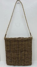 Vtg Hanging Wall Door Basket Woven Wood Twig ...