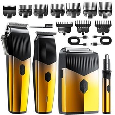 Professional Hair Clippers,4 in 1 Hair Clippers for Men,Beard Trimmer Rechar...