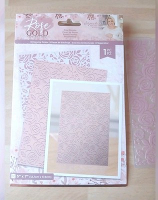   Embossingfolder Rosen Muster Hintergrund *Signature Crafters Companion