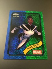 2025 Topps Chrome Marvel #24 Photon Blue & Green Shimmer Refractor /199
