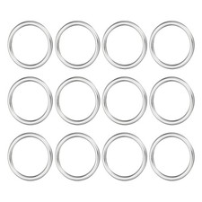 Metal O Rings 1" ID 0.12" Thick Silver  12Pcs Round Ring