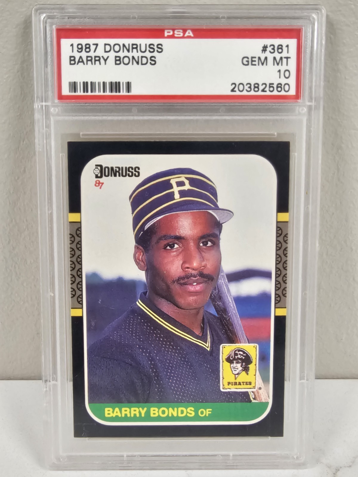 1987 Donruss Barry Bonds Rookie #361 PSA 10 Gem Mint Pittsburgh Pirates