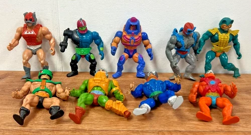 He-Man MOTU Vintage Plastic Figures Some Accessories Lot of 9