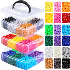 Pony Beads 18 Colors, 3200Pcs , Beading Kits for Bracelet, Beads for Friendship