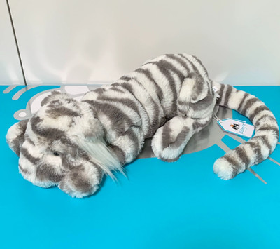 Jellycat Sacha Snow Tiger Soft Plush Doll Gift Kids Toy 18in