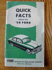 1950 Ford Quick Facts Sales Brochure Ford Motor Company