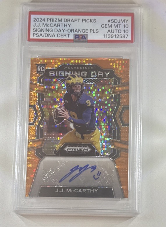 JJ McCarthy Panini Prizm Draft Picks Signing Day #SDJMY Base