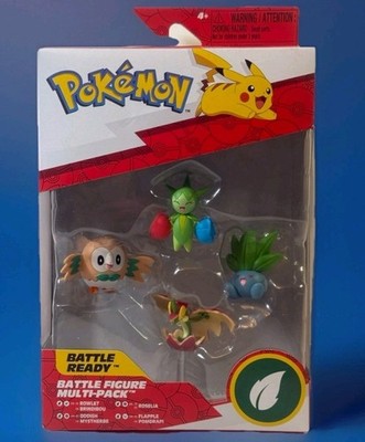 Pokemon Battle Figure Multi-Pack Rowlet, Oddish, Roselia & Flapple