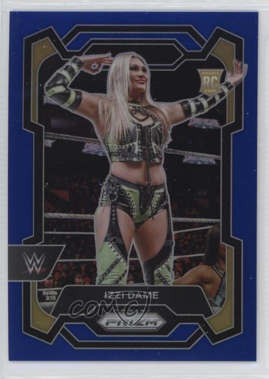 2024 Panini Prizm WWE Blue Prizm /199 Izzi Dame #116 Rookie RC