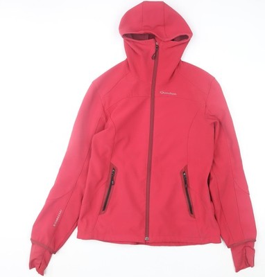 Quechua Damen rote Softshelljacke mit Kapuze Größe 14