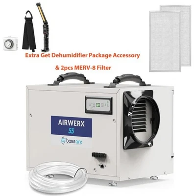 BaseAire AirWerx 55 113 Pint Dehumidifier for Basement/Crawlspace 5y Warranty - Image 1 of 4