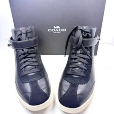 Coach C213 High Top Sneakers Women 9.5B Black...