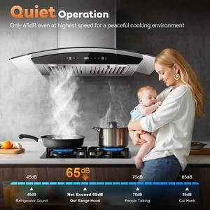 30 Hotte de montage mural en acier inoxydable de pouce 700 CFM Éventé de la cuisine au-dessus de la poêle