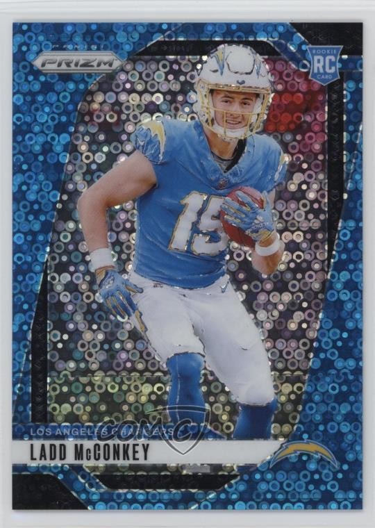 2024 Panini Prizm Rookies No Huddle Blue 94/99 Ladd McConkey #365 Rookie RC