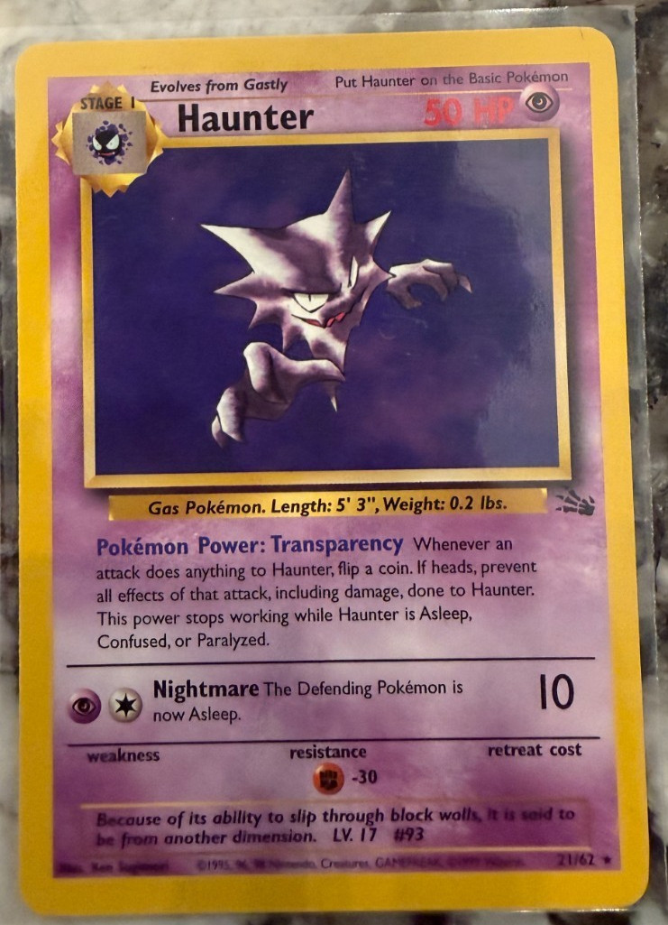 Haunter 21/62 Fossil Regular NM