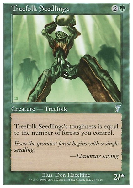 TREEFOLK SEEDLINGS x4 mtg NM 7th Edition 4 Unc