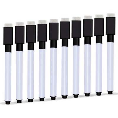 Whiteboard Marker Set, 10 Stück, schwarz, abwischbar, magnetisch, trocken, fo...