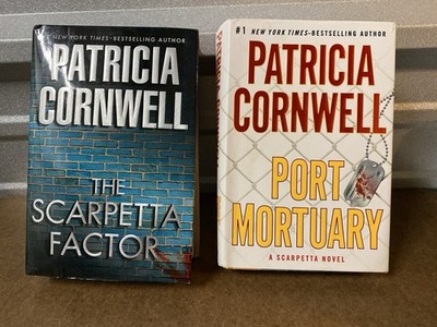 Lot Of 2 Patricia Cornwell, The Scarpetta Factor; Port Mortuary Books Hardcover