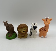 Fisher Price Little People Zoo Animals Lot Kangaroo Lion Zebra Giraffe READ
