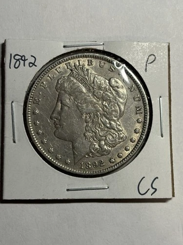 1892-P Morgan Silver Dollar AU Details Tougher Date
