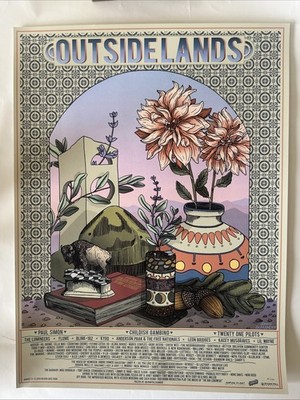 limited edition OUTSIDE LANDS 2019 poster Paul Simon 21 PILOTS