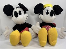 Vintage Disneyland Walt Disney World Mickey Mouse Minnie Mouse Plush doll pair