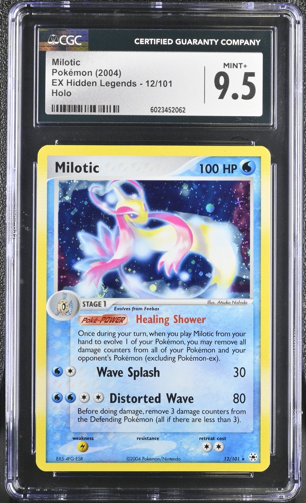 CGC 9.5 Milotic Holo 12/101 EX Hidden Legends Pokemon 2004