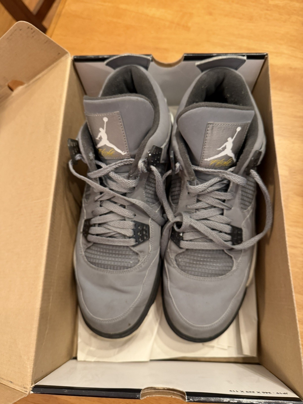 Jordan Retro 4 Cool Grey 2004 para hombre talla 12