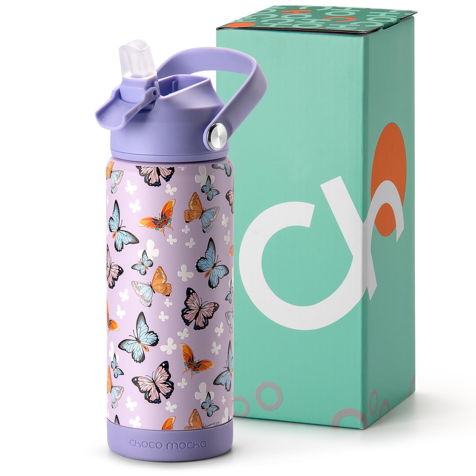 For , Insulated Butterfly Water Bottle Stainless Steel For G