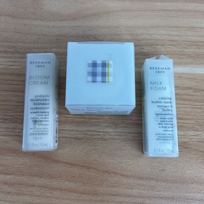 BEEKMAN 1802 Skincare Bloom Cream Milk Foam Milk Mud Travel Size