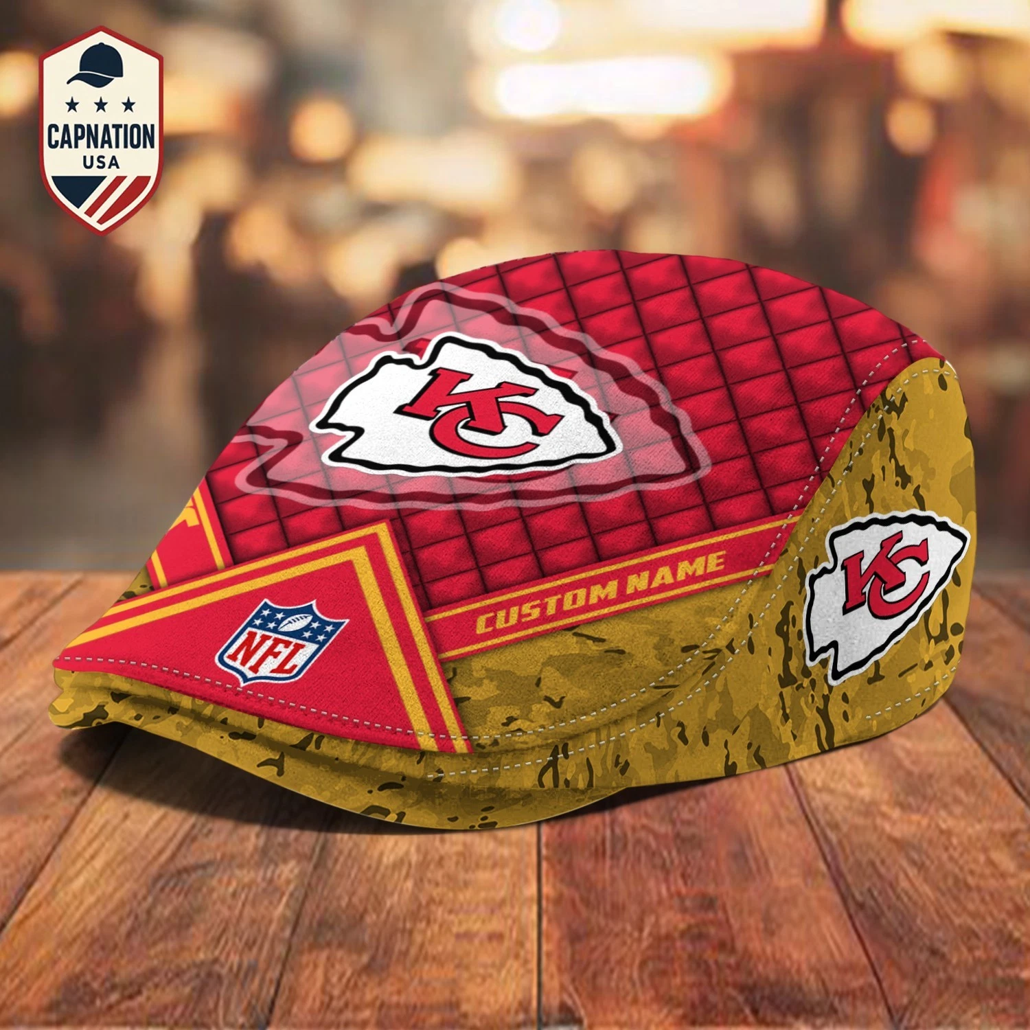 Kansas-City-Chiefs Jeff Cap football Newsboy Cap Golf Cap Driving Hat for Men M2