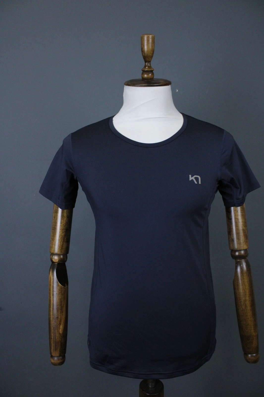 Kari Traa Navy Blue Butterfly Active Performance Stretch Base Layer Top Size L