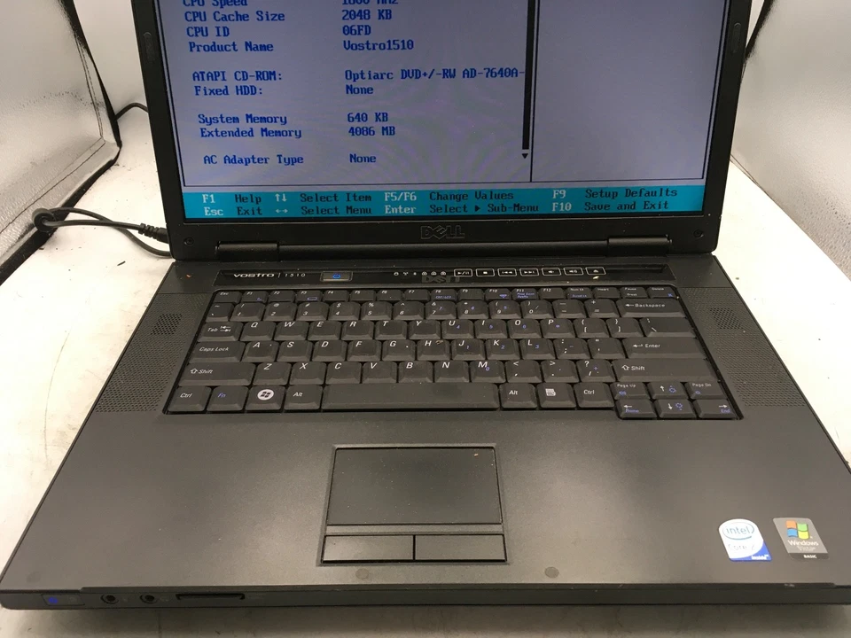 DELL VOSTRO 1510 - BOOTS TO BIOS - INTEL CORE 2 DUO - 4GB RAM - READ DESCRIP -BB - Image 3 of 4