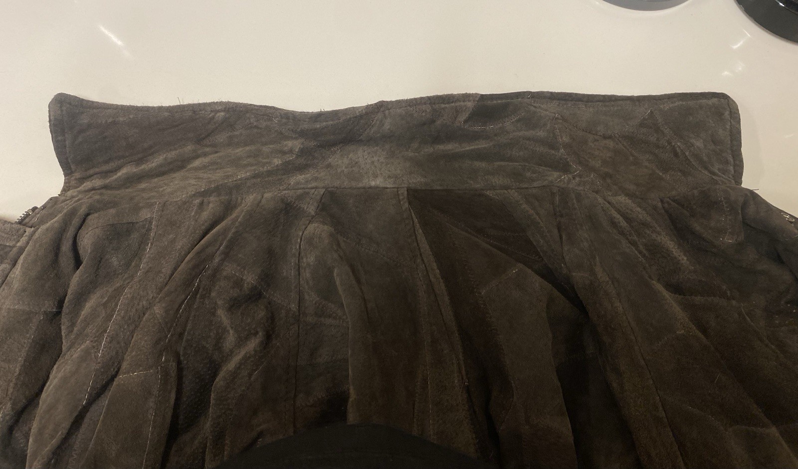 LeatherWorks 3X Brown Suede Patchwork Bomber Jack… - image 11