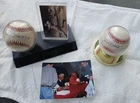 Joe DiMaggio and Phil Rizzuto Autographed Baseballs.