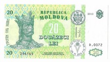 Moldova 20 Lei P 13i 2010 UNC ( P 13 i )