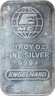 Engelhard Globe 1 Troy Ounce Fine Silver Bar .999 Silver