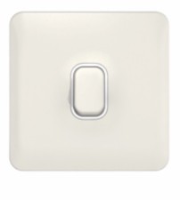 Image of SCHNEIDER LISSE GGBL1012WPW. 1 GANG 2 WAY SWITCH,PAINTED WHITE 