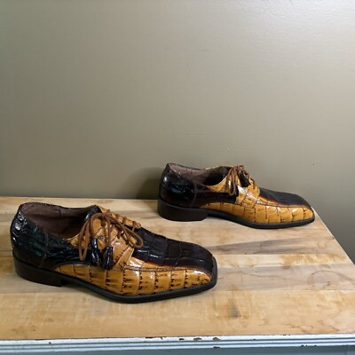 Giorgio Brutini Two Tone Alligator Shoes 156204 Size 7 Mens  display picture 2