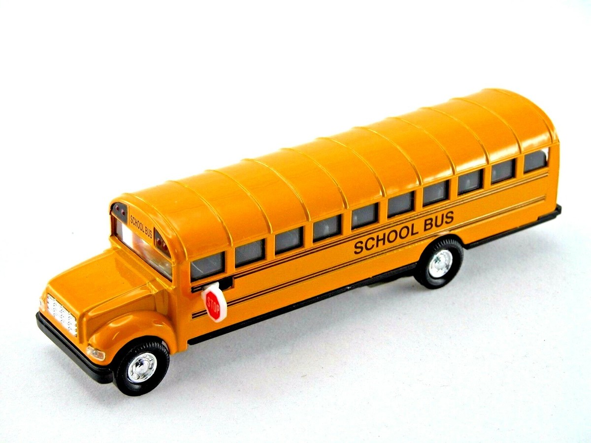 2pc Yellow school bus 7” inch Die cast metal Toy | eBay
