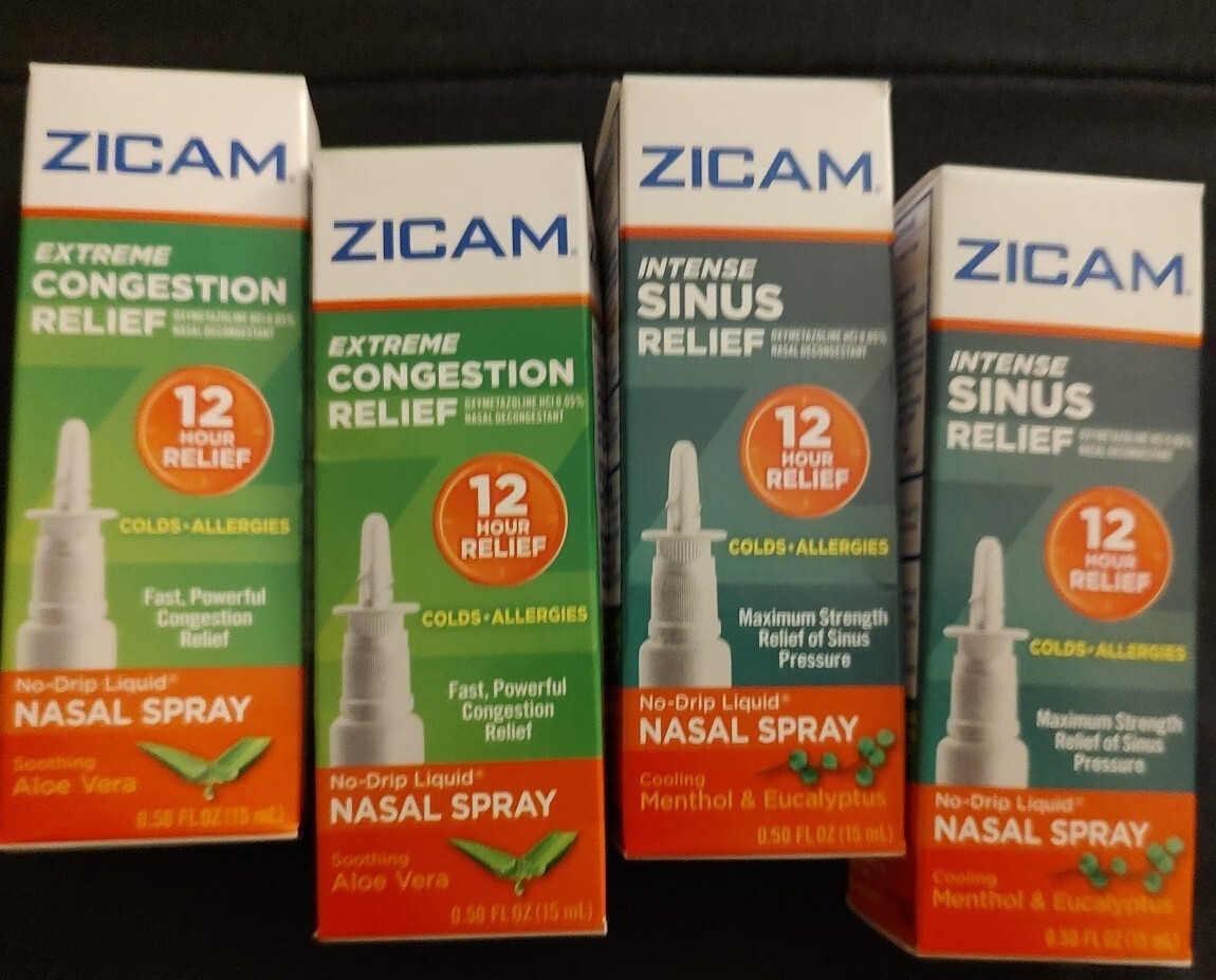 4 Zicam Nasal Spray EXTREME CONGESTION & INTENSE SINUS RELIEF Liquid