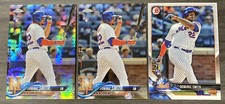 Dominic Smith - 2018 Topps Chrome #162 Prism Refractor + Chrome Base + Bowman RC