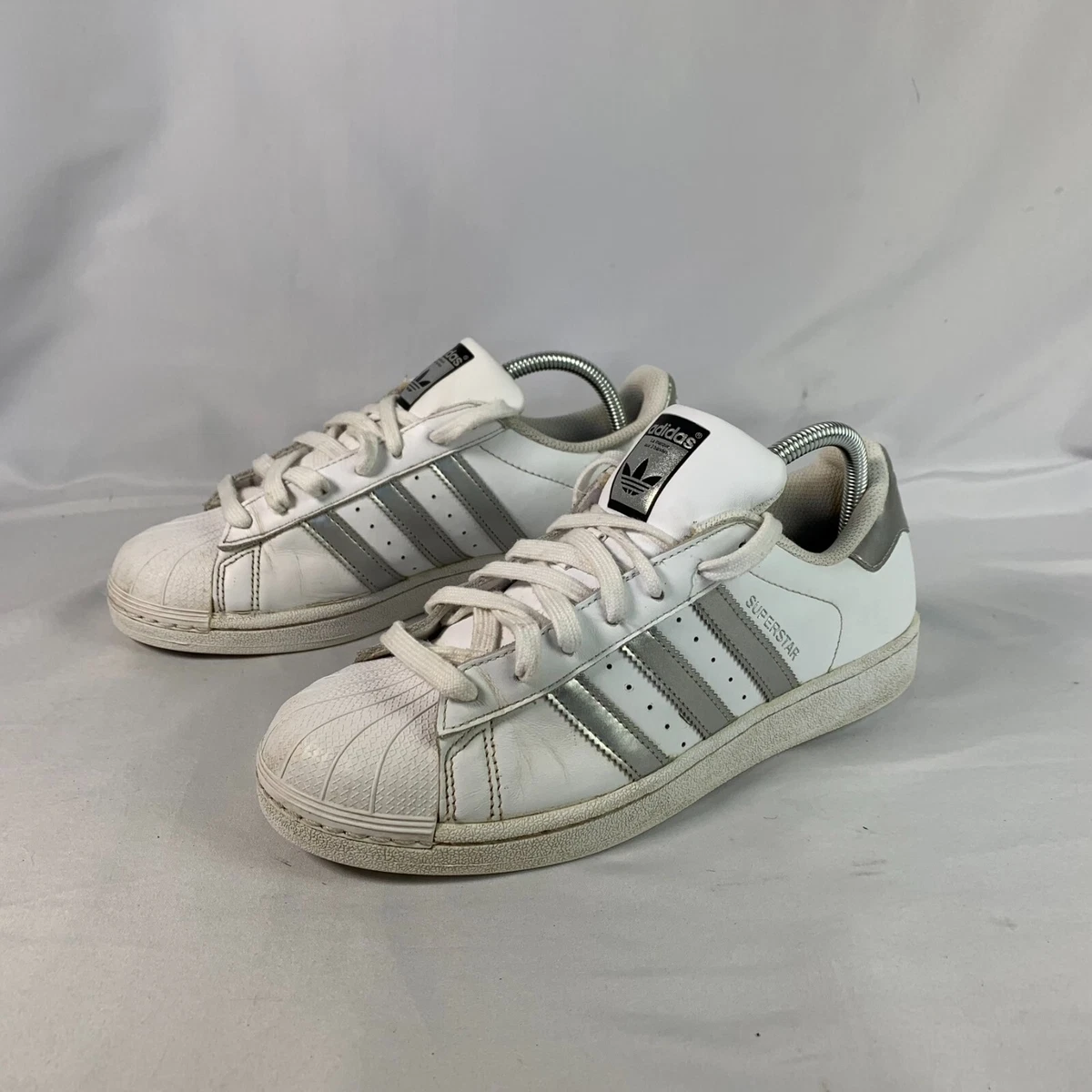 superstar white silver stripes