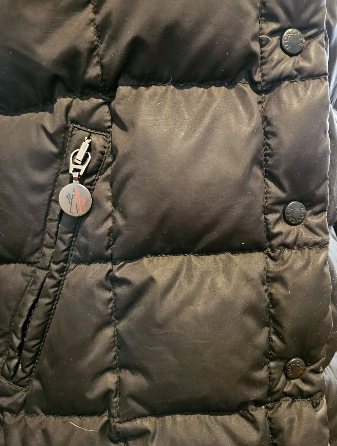 2002 Moncler giacca tampone corta sottile a scatto bottone oca con cappuccio con cerniera taglia 2