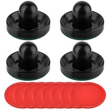 Air Hockey Pushers and Red Air Hockey Pucks Goal Handles Paddles Replacement ...