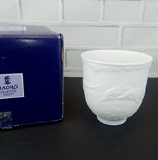 Lladro Dolphins at Play Votive Holder 1998 Bisque Candle Collectors Society 3.5”