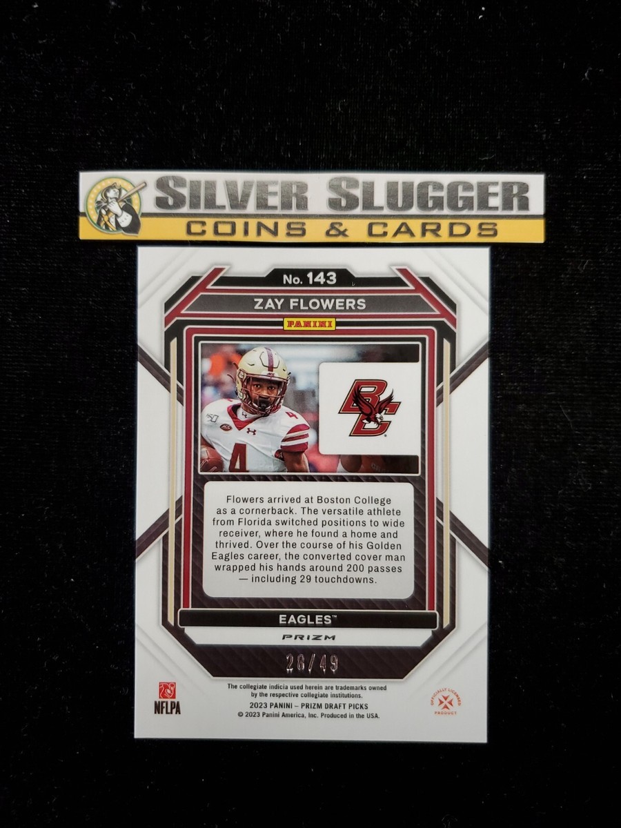 サンフラページです 2023 Zay Flowers Panini Prizm Draft Picks Orange Pulsar /49 #143